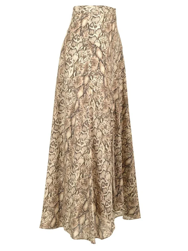 Sakura Silk Blend Long Skirt - Image 3