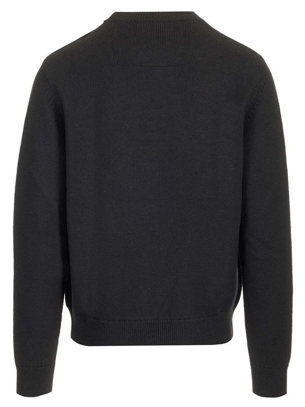 Embroidered Logo Crewneck Cotton Sweater - Image 2