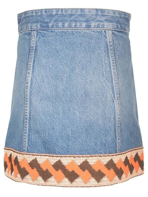 Jacquard Denim Skirt - Image 2