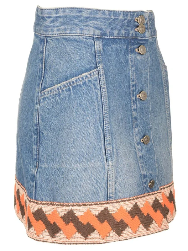 Jacquard Denim Skirt - Image 3