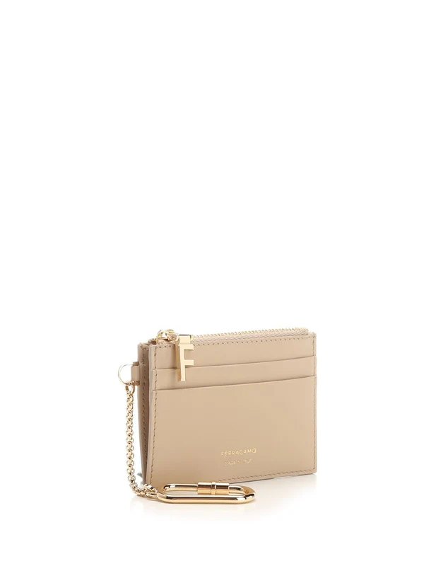 Keyring Detail Leather Card Wallet - Image 2