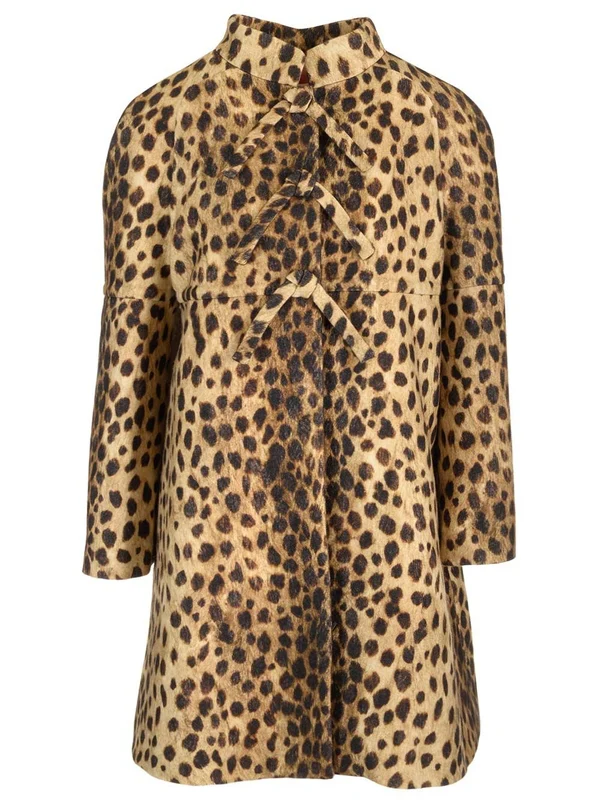 Giaguaro Leopard Wool Coat - Image 3