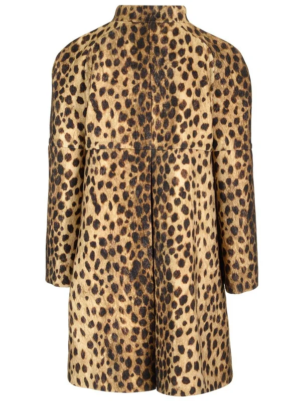 Giaguaro Leopard Wool Coat - Image 4
