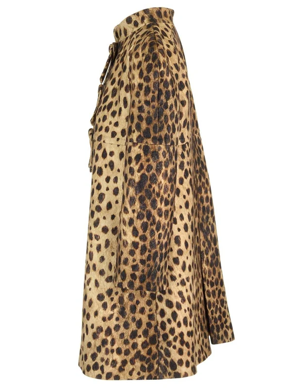 Giaguaro Leopard Wool Coat - Image 5