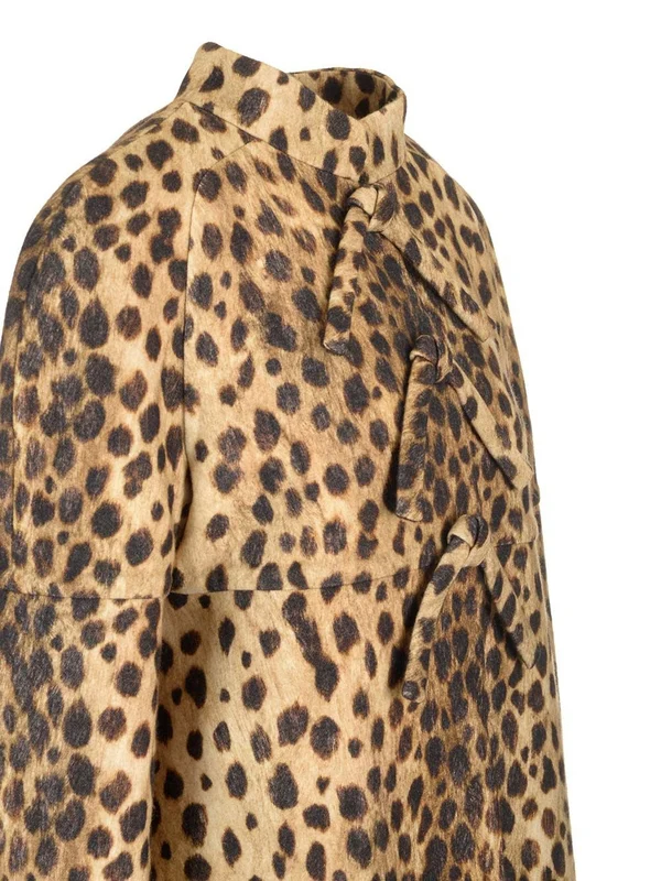 Giaguaro Leopard Wool Coat - Image 9