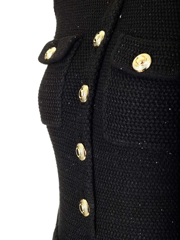 Stretch Tweed Mini Dress - Image 5