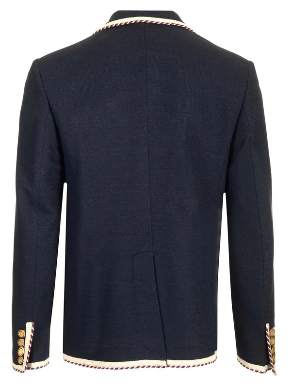 Piping Single-breasted Tailored Jacket - Image 2