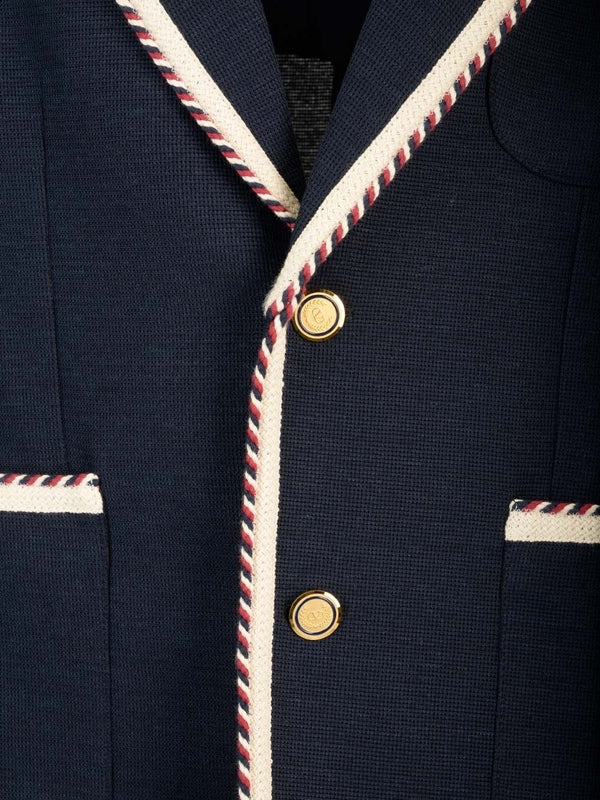 Piping Single-breasted Tailored Jacket - Image 5