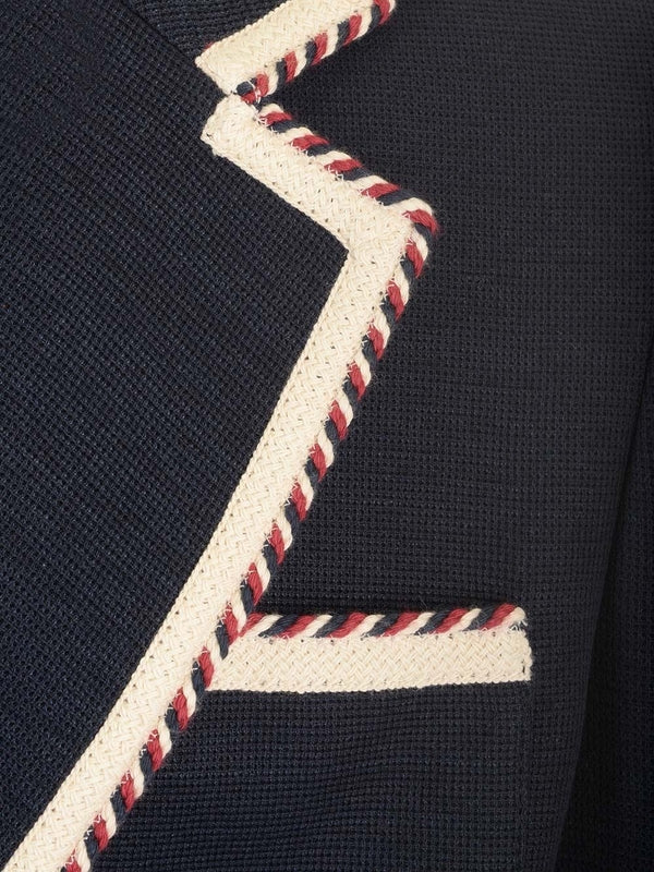 Piping Single-breasted Tailored Jacket - Image 6