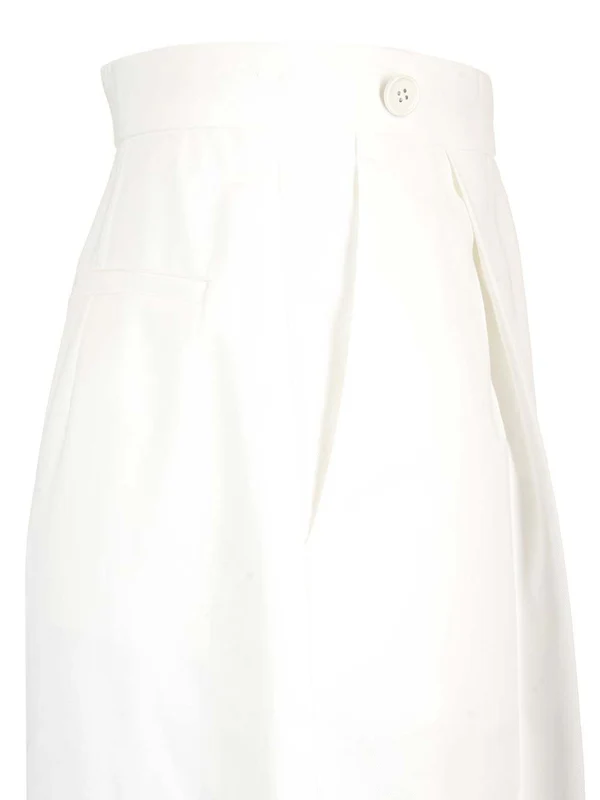 Pleats Cotton Trousers - Image 3