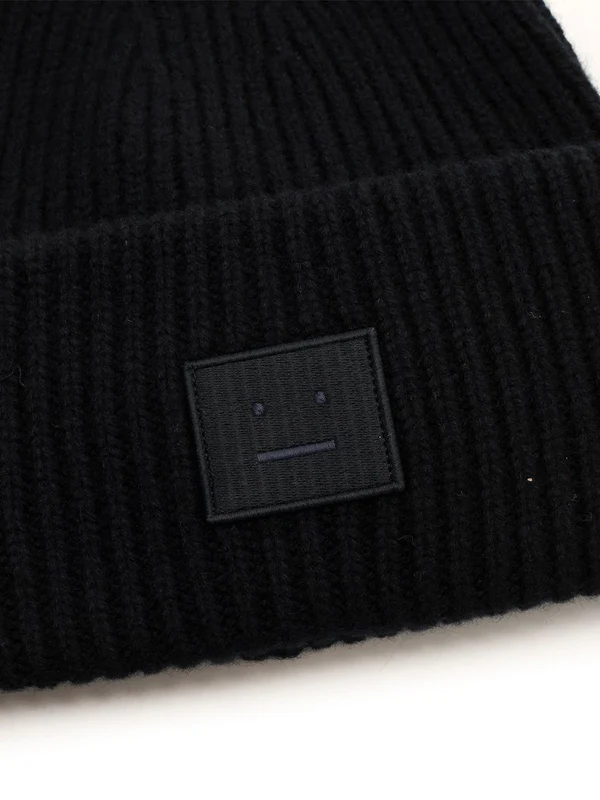 Face Logo Wool Beanie - Image 2