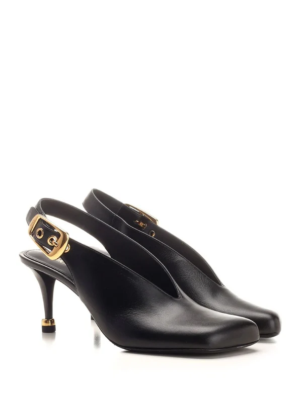 Andrea Leather Slingback Heels - Image 2