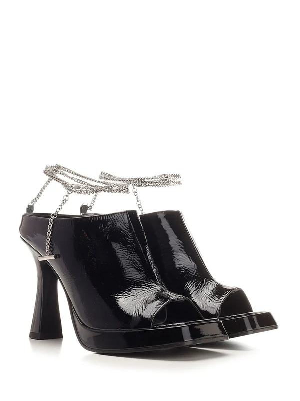 Ankle Chain Strap Sandal Heels - Image 2