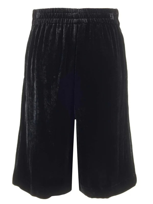 Fluid Velvet Bermuda Shorts - Image 2