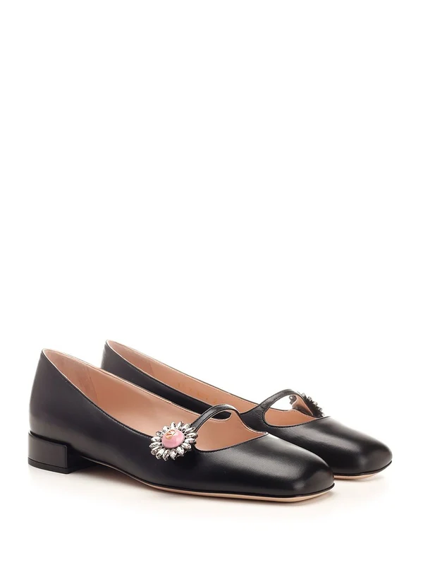 Mary Jane Leather Flat Shoes - Image 2