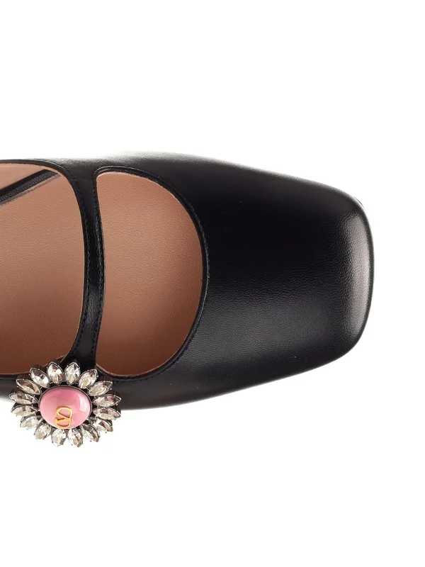 Mary Jane Leather Flat Shoes - Image 4