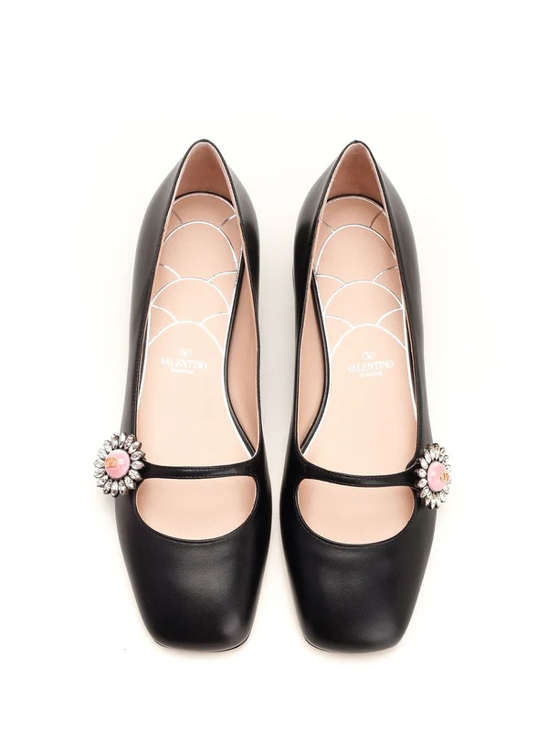 Mary Jane Leather Flat Shoes - Image 5