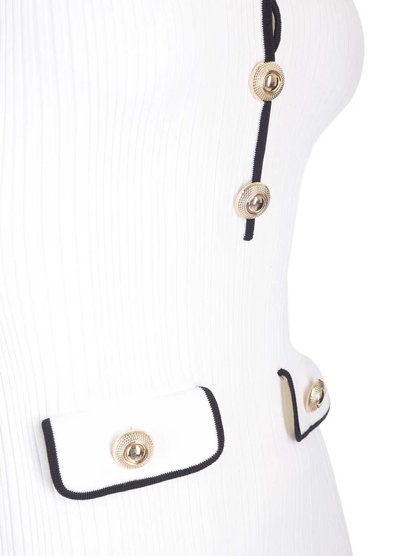 Ribbed Viscose Mini Dress - Image 6