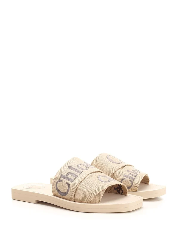 Woody Linen Slides - Image 2