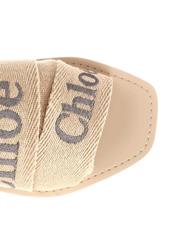 Woody Linen Slides - Image 4