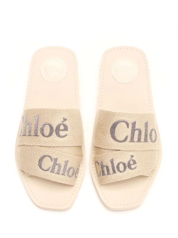 Woody Linen Slides - Image 5