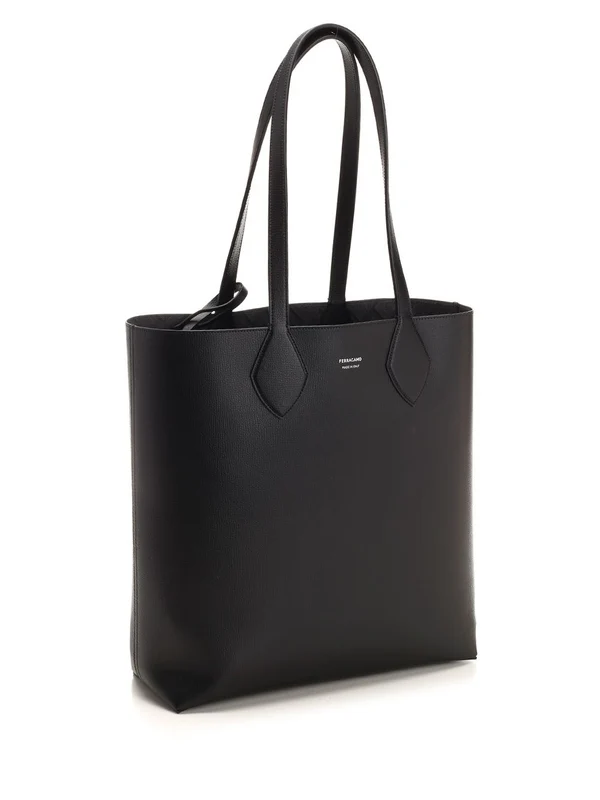 Reversible Logo Leather Tote Bag - Image 2