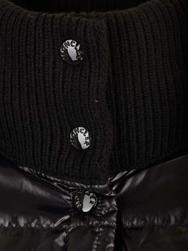 Logo Patch Knit Sleeve Padded Jacket - Image 5