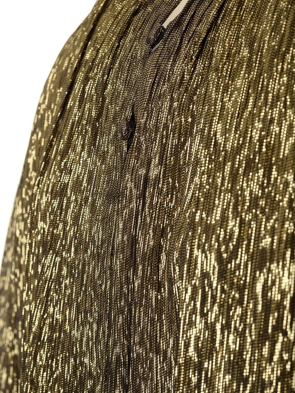 Metallic Silk Mini Dress - Image 5