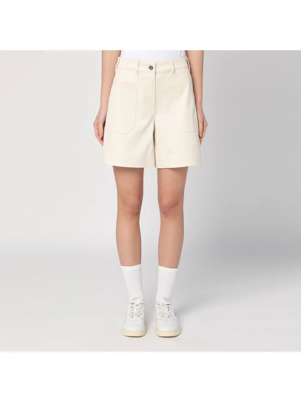 Back Logo Patch Denim Shorts - Image 2