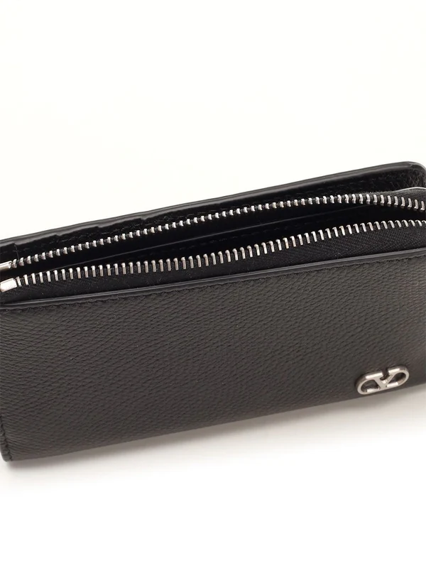 V Logo Leather Wallet - Image 5