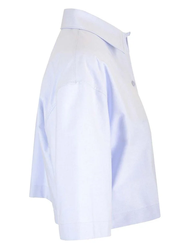 Embroidered Logo Short Poplin Shirt - Image 3
