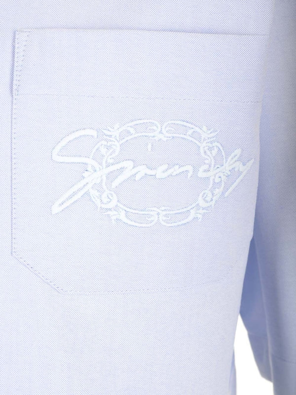 Embroidered Logo Short Poplin Shirt - Image 4