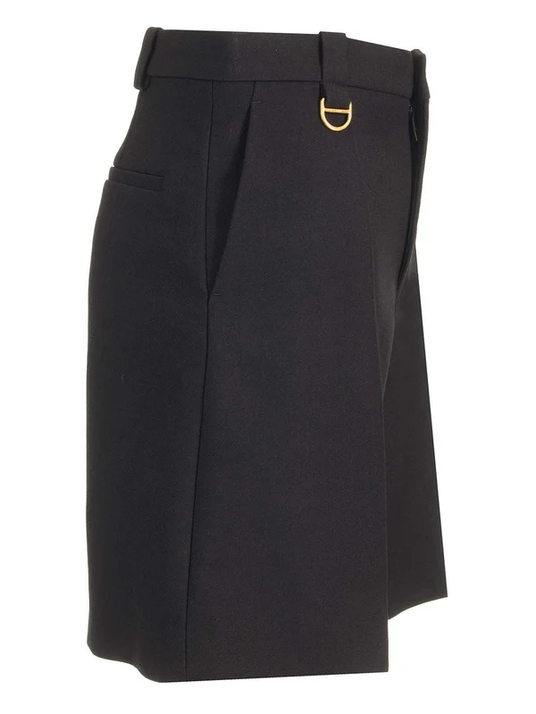 Tailored Wool Crepe Shorts - Image 3