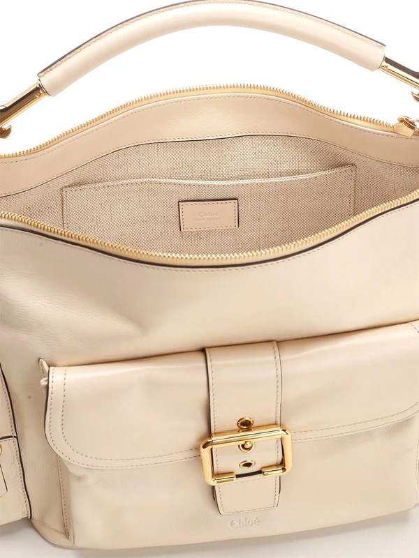 Camera Leather Tote Bag - Image 4