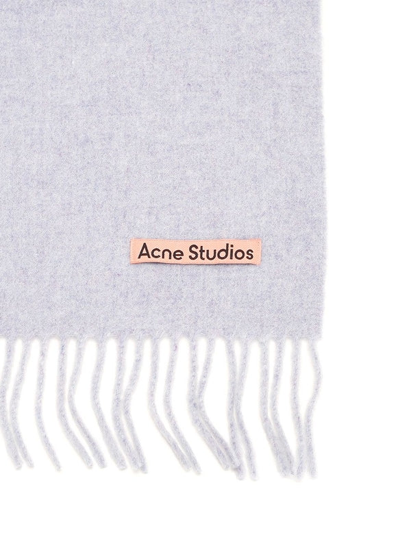 Logo Patch Fringe Wool Muffler - Image 2
