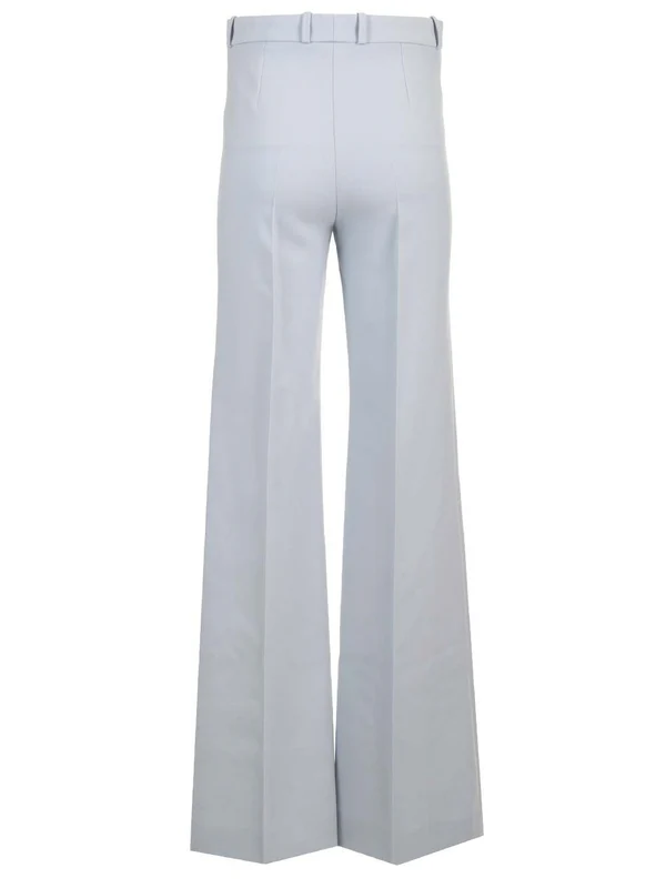 Crepe Flare Wool Trousers - Image 2