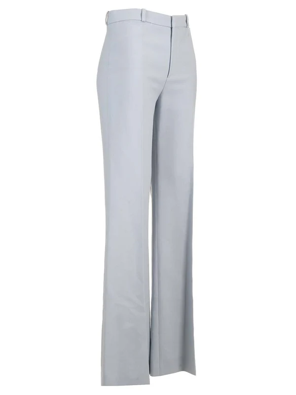 Crepe Flare Wool Trousers - Image 3