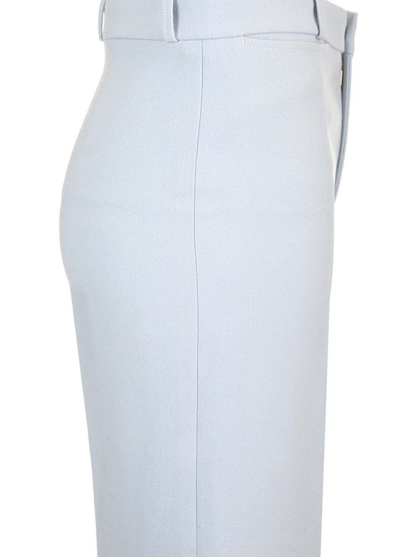 Crepe Flare Wool Trousers - Image 5