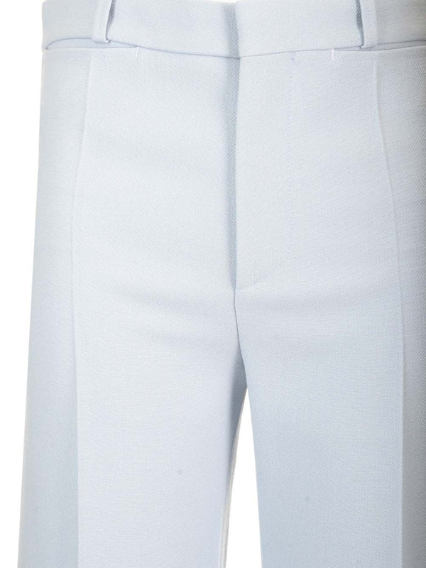 Crepe Flare Wool Trousers - Image 6