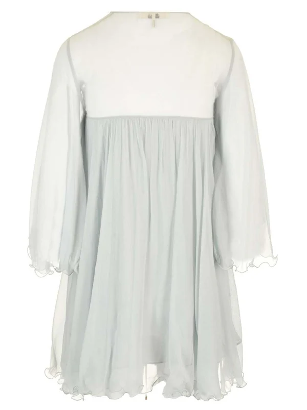 Pleated Silk Mini Dress - Image 2