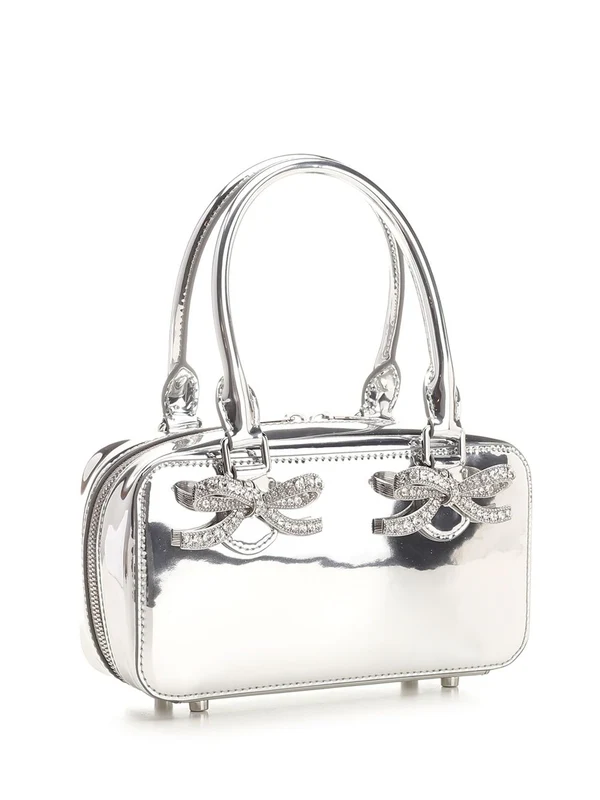Mirror Effect Leather Tote Bag - Image 2