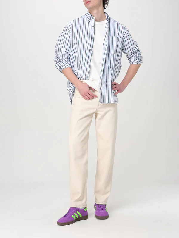 Pinstripe Pocket Button-up Shirt - Image 2