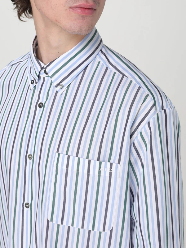 Pinstripe Pocket Button-up Shirt - Image 4