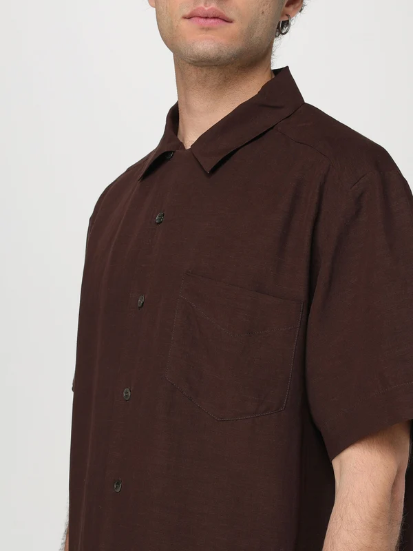 Pocket Detail Button-up Short Sleeve Shirt - Image 3