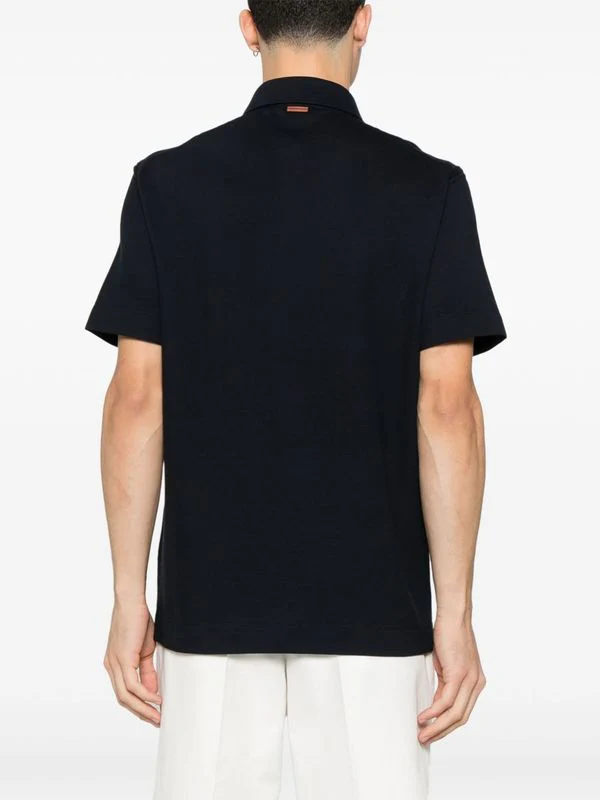 Button Detail Cotton Polo Shirt - Image 2