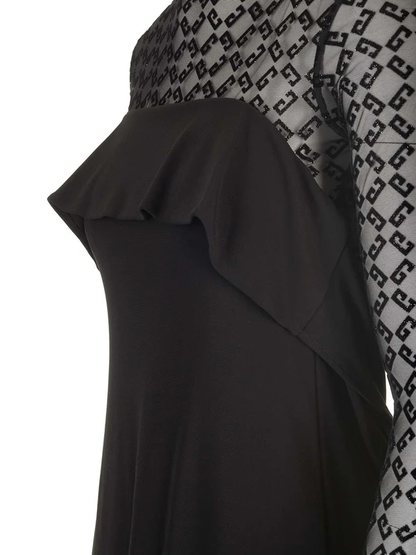 Monogram Jersey Tulle Mini Dress - Image 5