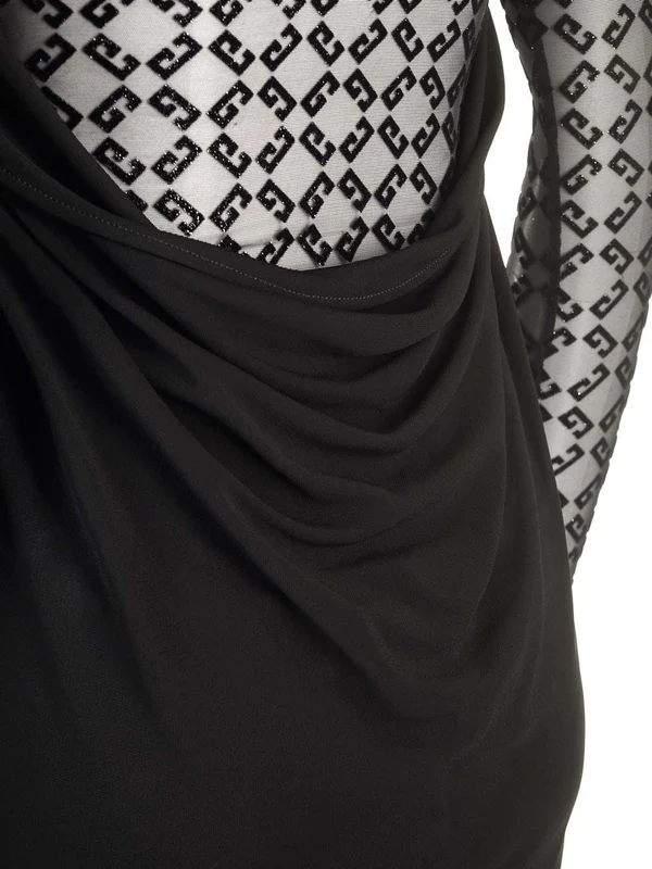 Monogram Jersey Tulle Mini Dress - Image 6