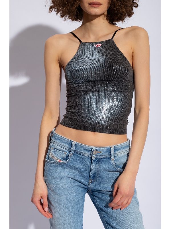 Wami Logo Lurex Sleeveless Top - Image 3