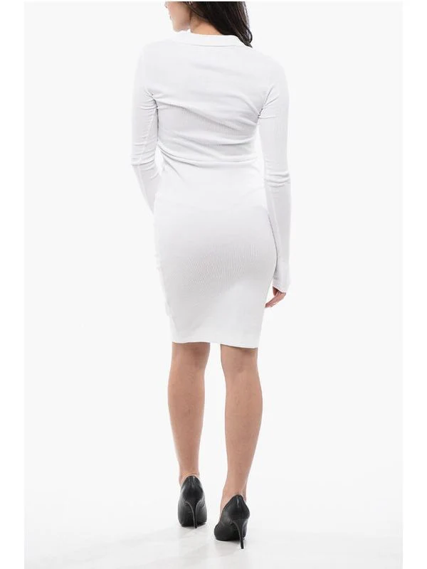 Ribenn Logo Collar Long-sleeve Dress - Image 3