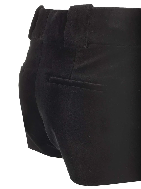 Tailored Velvet Shorts - Image 4
